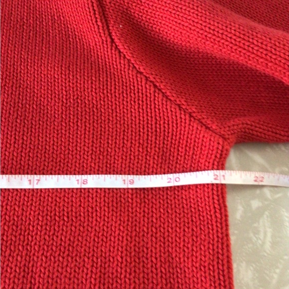 T.Harris London 100% cotton long sleeves crew neck red sweater size medium - Picture 6 of 10